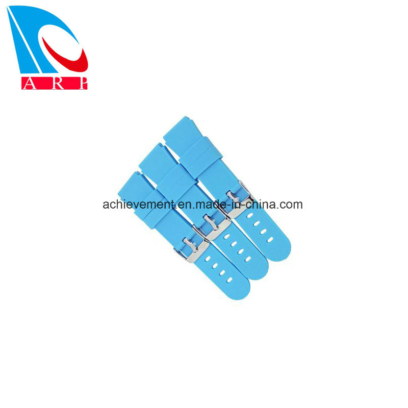 Straps 18, 20, 22 & 24mm Black Silicone Rubber Watchband + Spring Bar Removal Tool (Black Stitching)