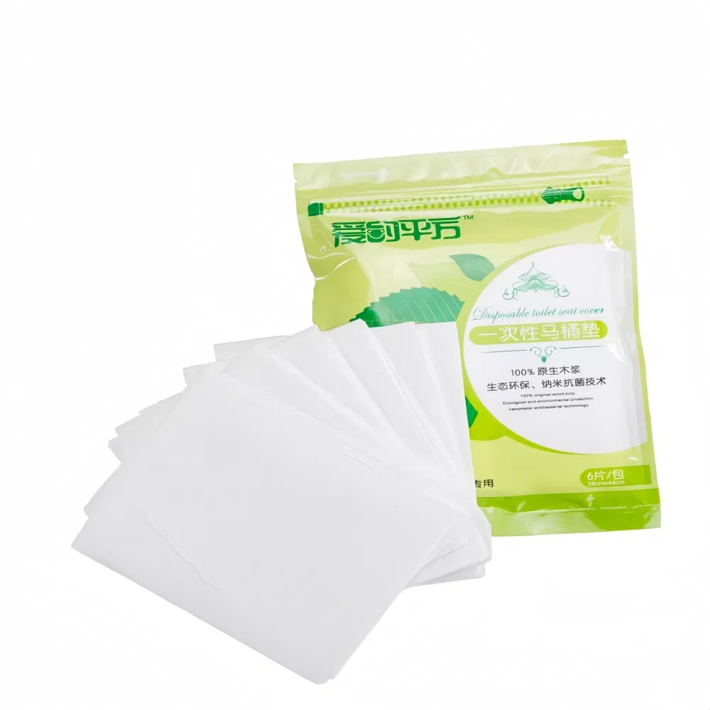 Disposable Waterproof Paper Plus PE Film Toilet Seat Cover for Travel Package