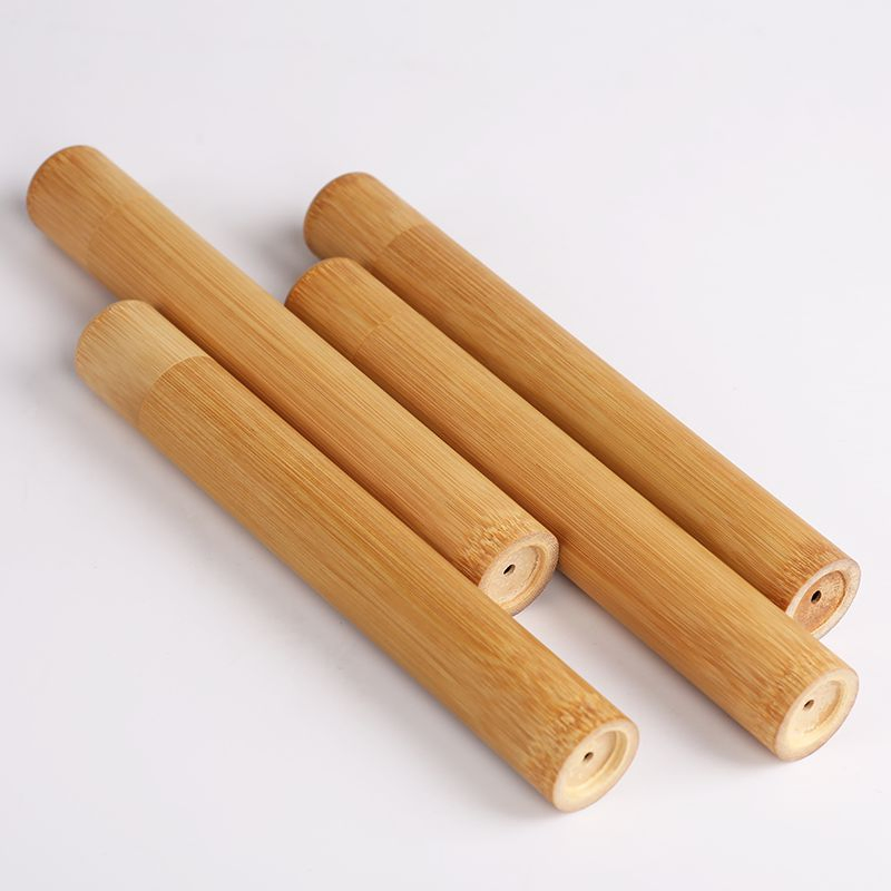 Reusable Biodegradable Bamboo Toothbrush Travel Case Bamboo Tube Container