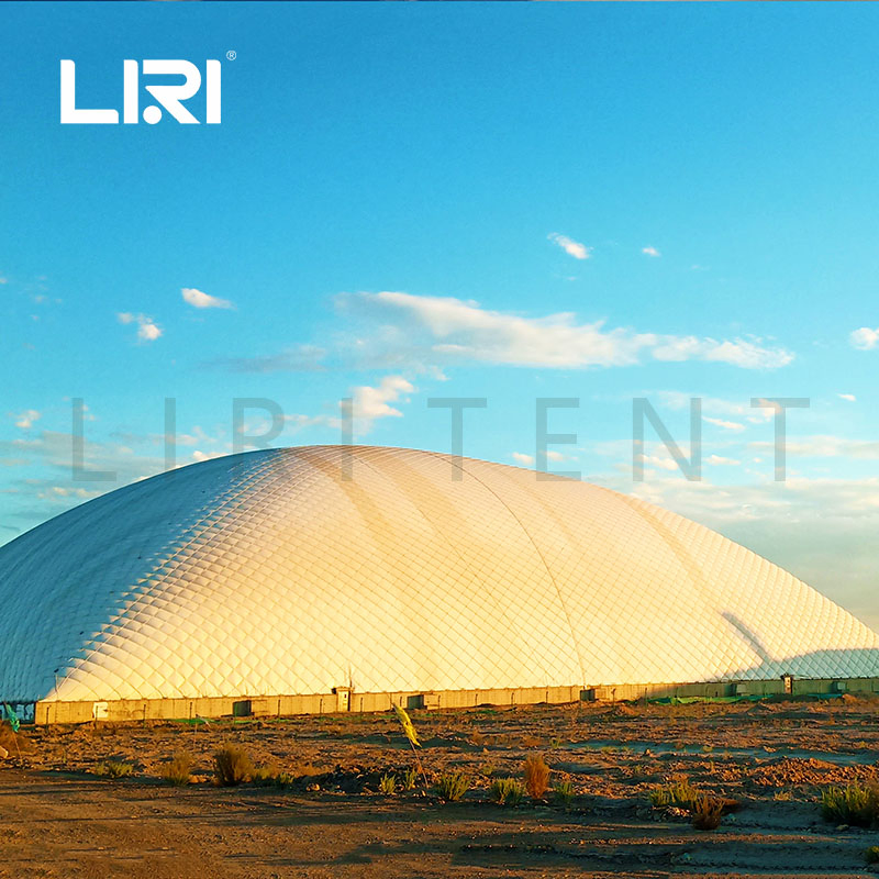 Large Inflatable PVDF Membrane Structure Air Dome Coal Storage Shed Tent