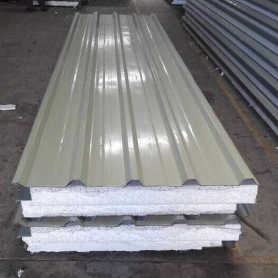 Color Steel Rock Wool Sandwich Board for Roof Thermal Insulation 950mm 1150mm