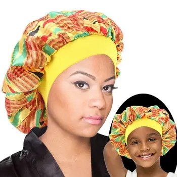 Hot Sale New Arrival Satin Silky Ankara African Pattern Printed Hair Cap