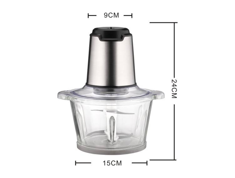 CE Powerful 35ow Motor Electric Food Processor Glass Bowl Slicer Chopper