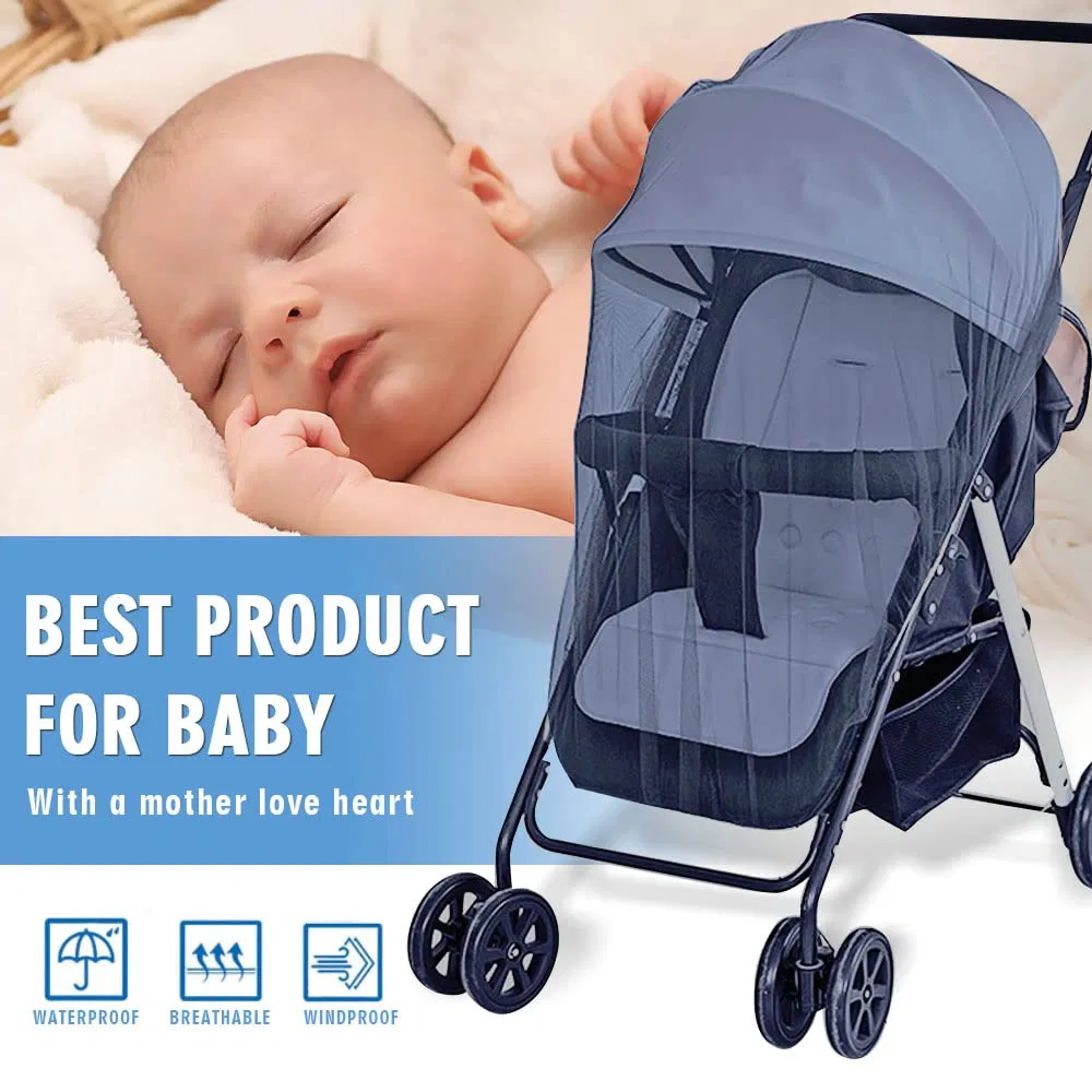 Navy Protective Stroller Mosquito Net Baby Stroller Portable Mosquito Net