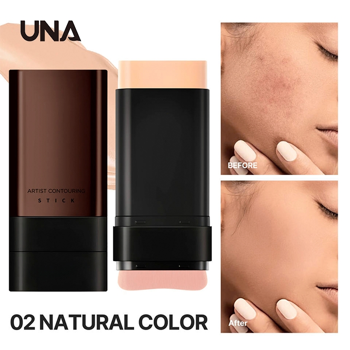 2 Colors Whitening Concealer Foundation Stick Waterproof Smoothing Matte Contour Stick with Private Label for Makeup Contour