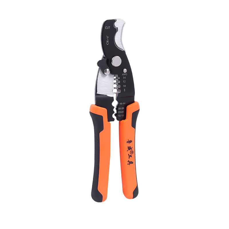 Cable Stripper Multi-Functional Electrical Pliers Pickling Crimping Pliers Wire Stripping Tool 7-Inch Decrustation Pliers