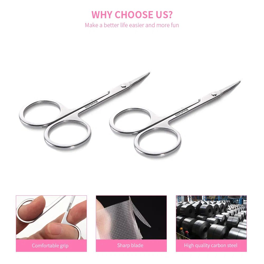 Tailor Eyelash Nail Scissors Private Label Stainless Steel Eyebrow Nose Hair Medical Scissors