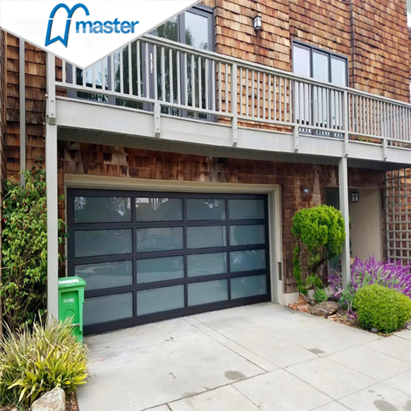 Master Well 10 X 12 Fiberglass Door Imodern Clear Glass Garage Door with Pedestrian Door