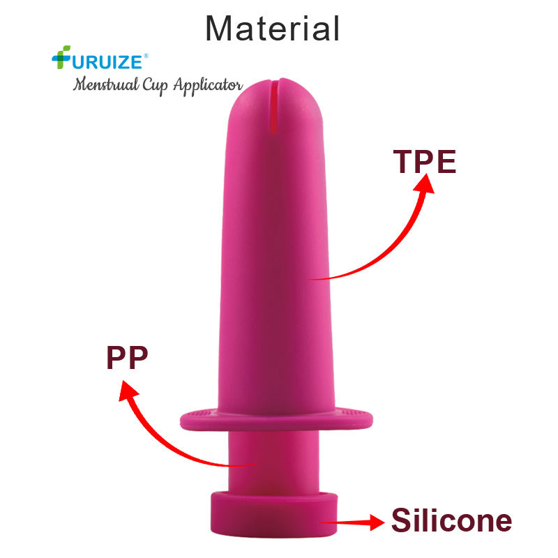 Private Label OEM Furuize Menstrual Disc Applicator Reusable Menstrual Cup Applicator Period Cup Insert Applicator