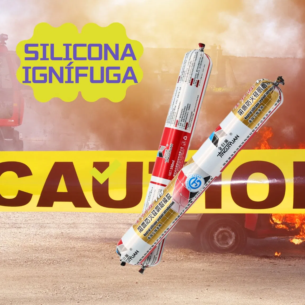 Silicona Antiincendios PARA Proteccion De Fachadas Con Alta Resistencia a Llamas Ycalor