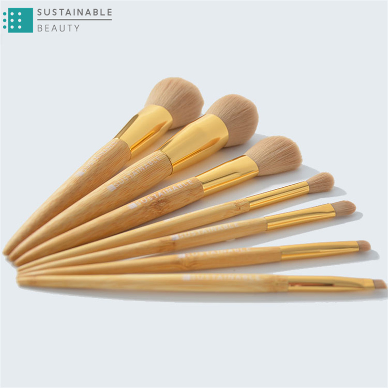 Custom Logo Professional Free Samples Single 9 Bamboo Makeup Brush Set