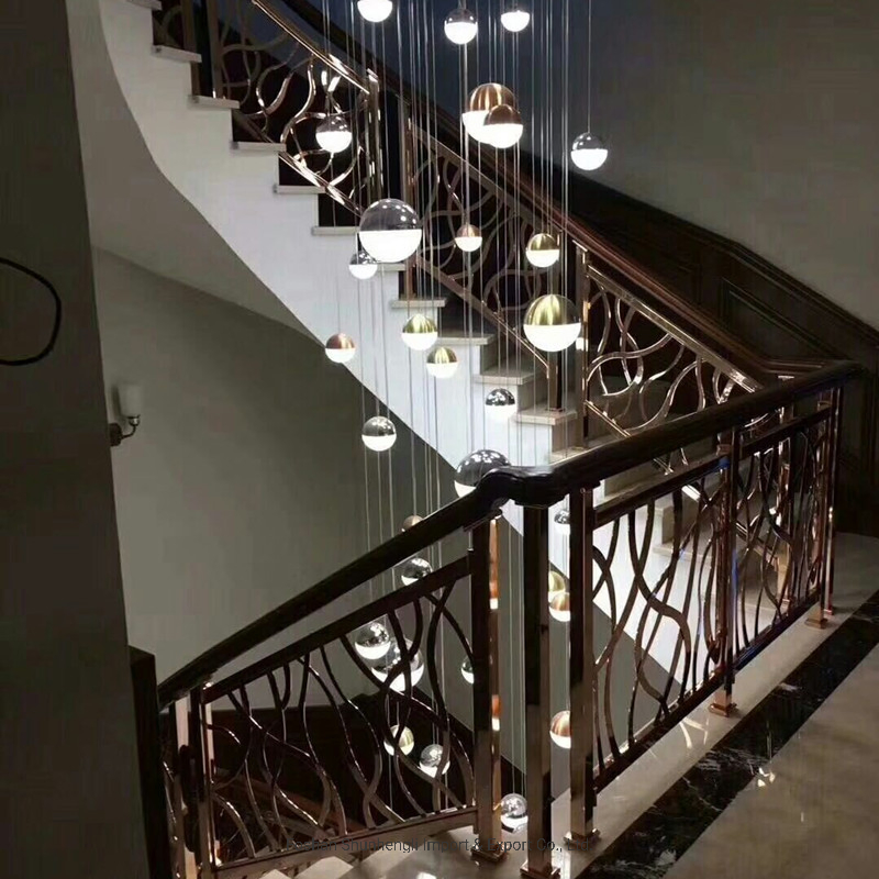 Interior Metal Stair Railing Modern Design Stainless Steel Balustrade