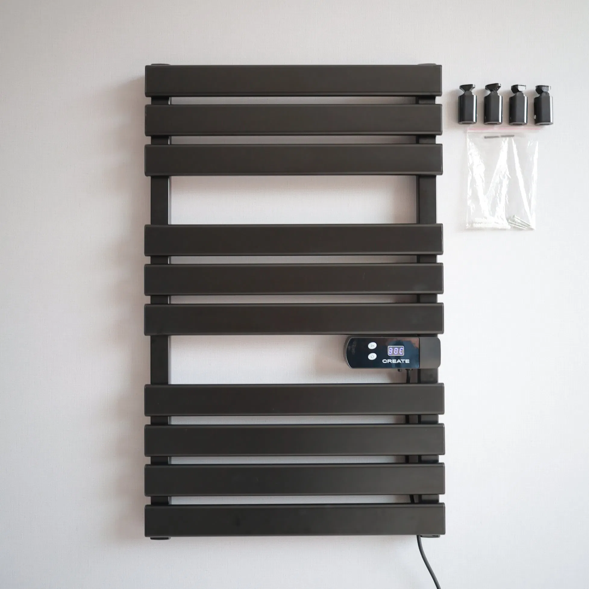 OEM Colorful Matte Black Radiant Heated Towel Rail Heater