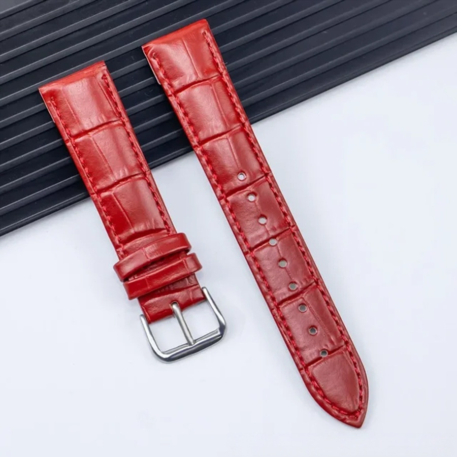 OEM Custom Design Good Quality Bamboo-Grain Leather Strap 20/22mm Watch Band