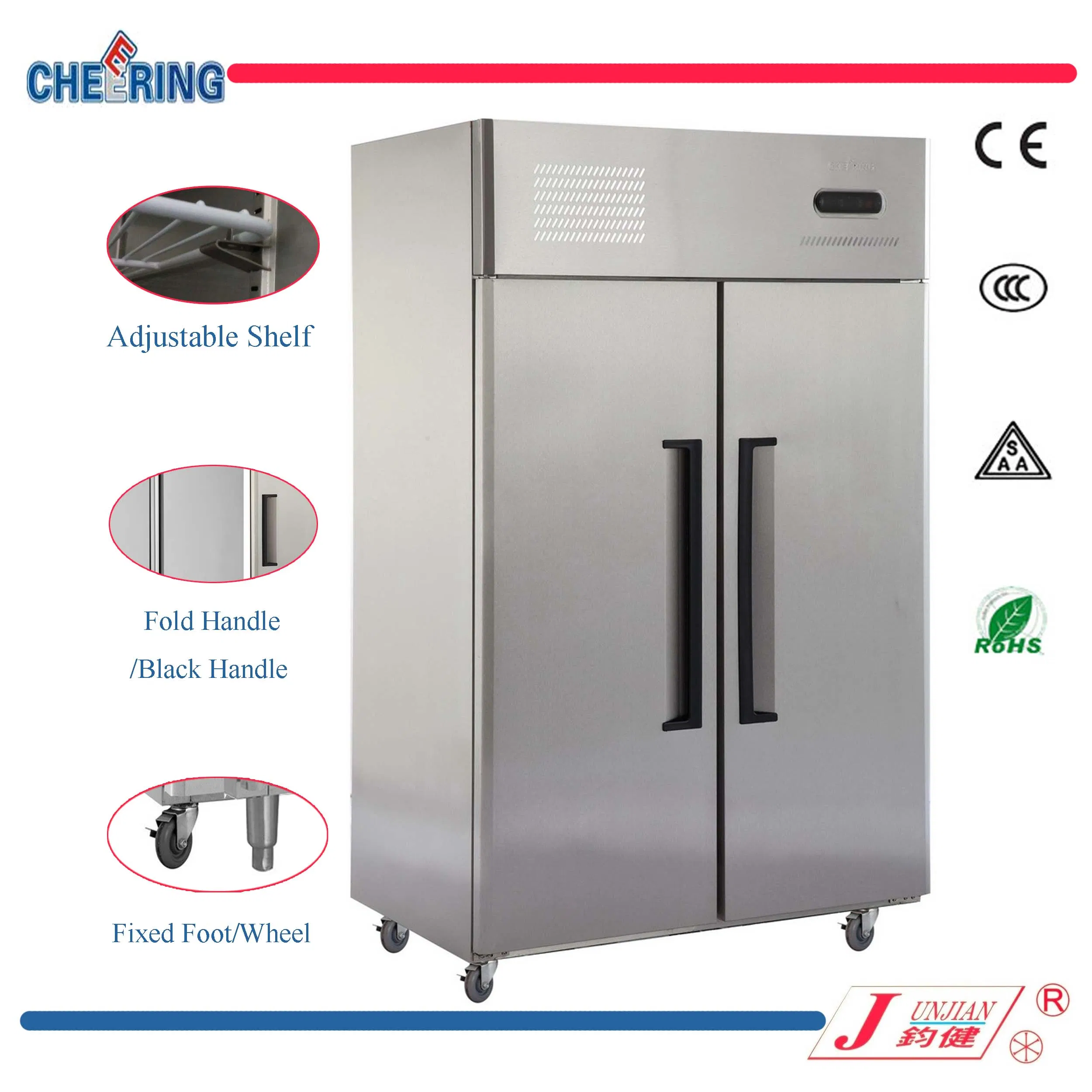 Ce Approved Commercial Stainless Steel Refrigerator
