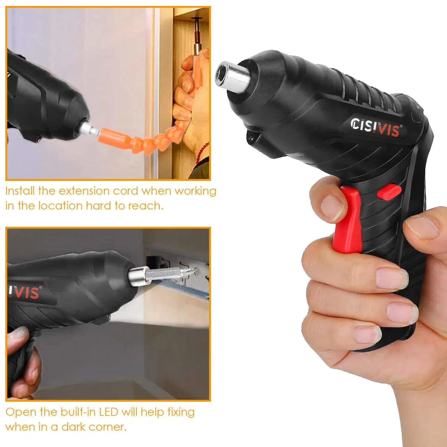 Cordless Drill Electric Screwdriver Set Rechargeable Drill
