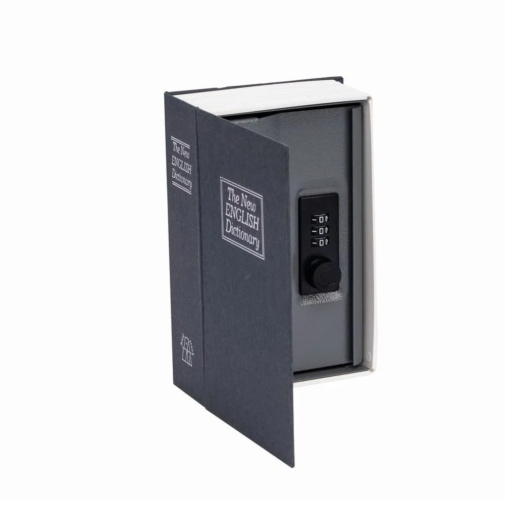 Low-Profile Design Hf-Bm240X Metal Dictionary Book Safe Box with Combination Key Lock