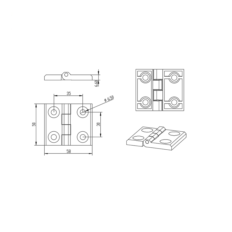 China Manufacturer 40X40 3047 3040b Black Metal Die Casting Zinc Hinge for 30 and 40 Series Aluminium Extrusion Profile in Casting Zinc 20 30 40 45