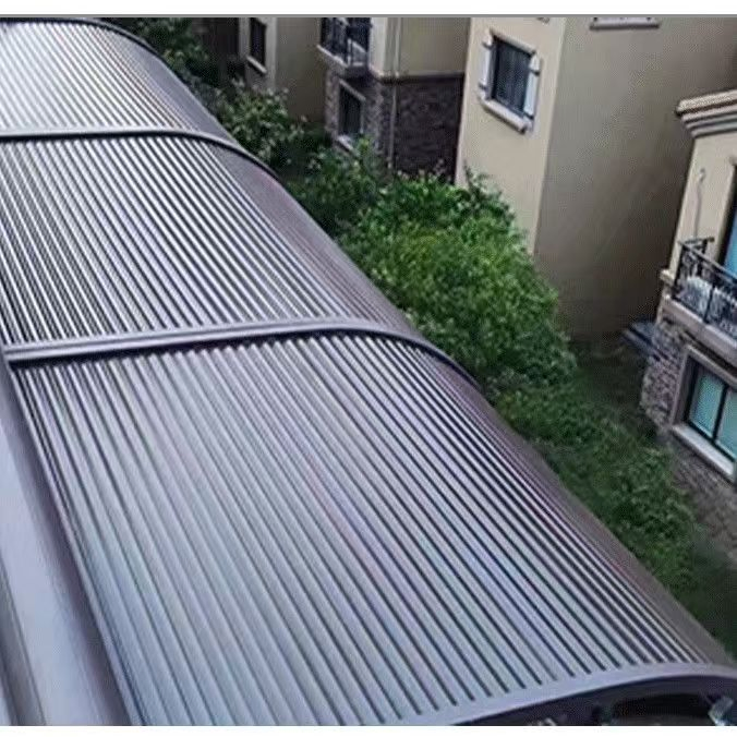 Outdoor Modern Electric Aluminum Alloy Sunshade Canopy with Retractable Roof and Awning Top Canopy