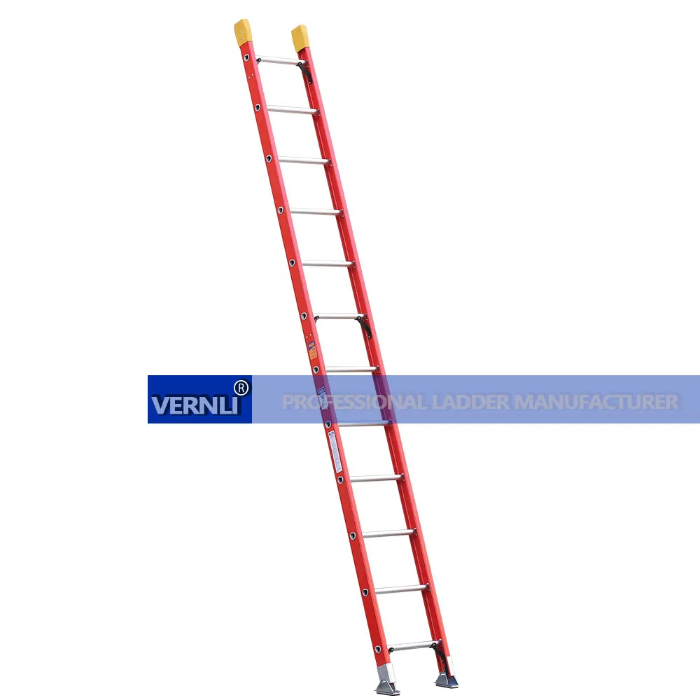 High Quality ANSI Standard Fiberglass FRP Non-Conductive Single Straight Ladder Stair Escalera for Industrial Use