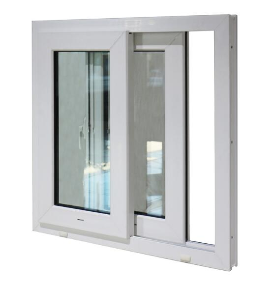 High Quality America Standards 88 Series Colorful Glass UPVC Sliding Window Vinyl Window with Fly Screen