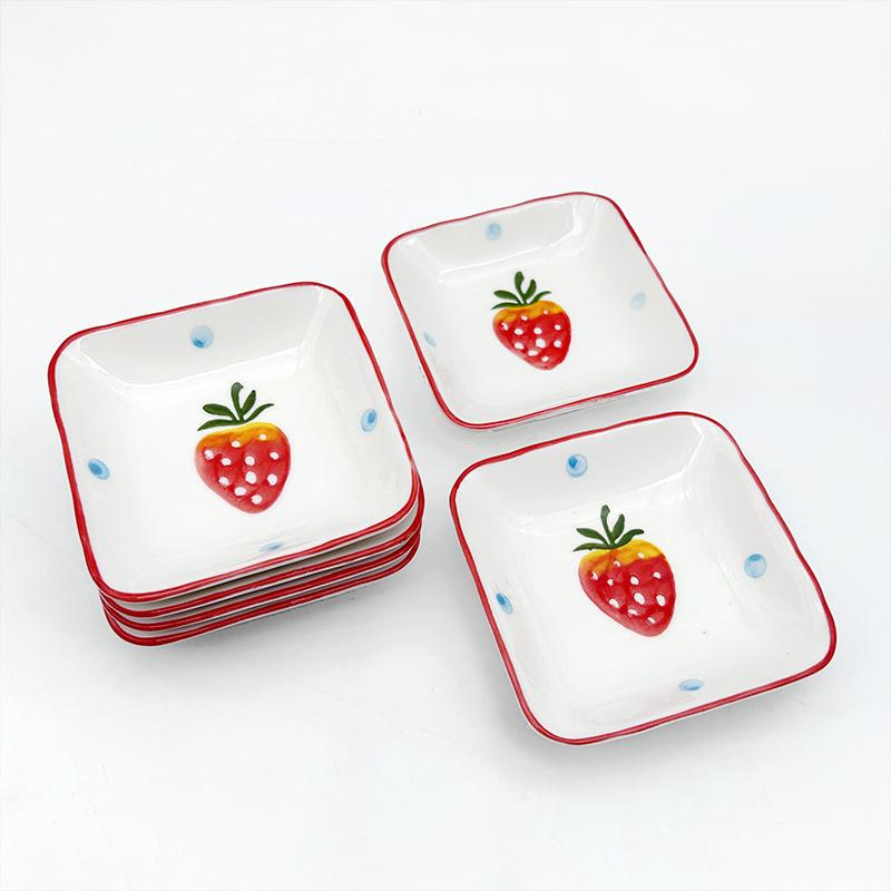 4" Square Saucer Soup Plate Pad Printing Porcelware Hotelware Ceramic Tableware