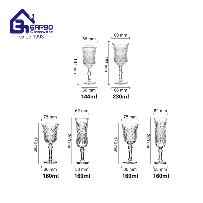 Classic 10.5oz Glass Crystal Red Wine Glass Stemware Cup