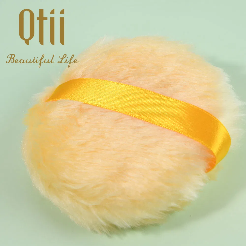 Large Round Fluffy with Ribbon Belt Powder Puff