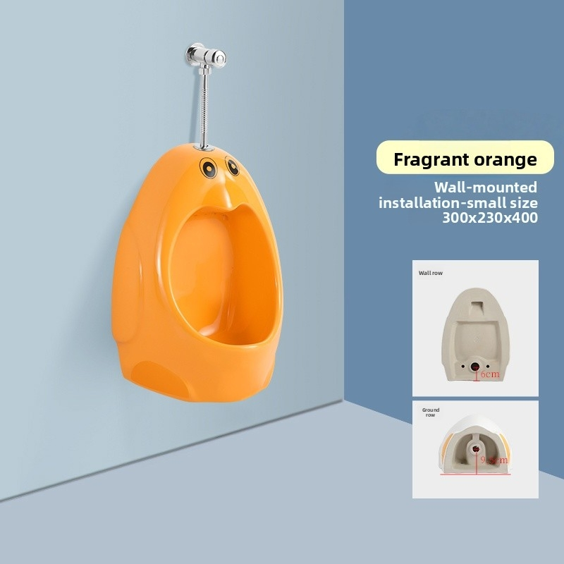 Modern Splash Guard Ceramic Urinal for Men's Restrooms