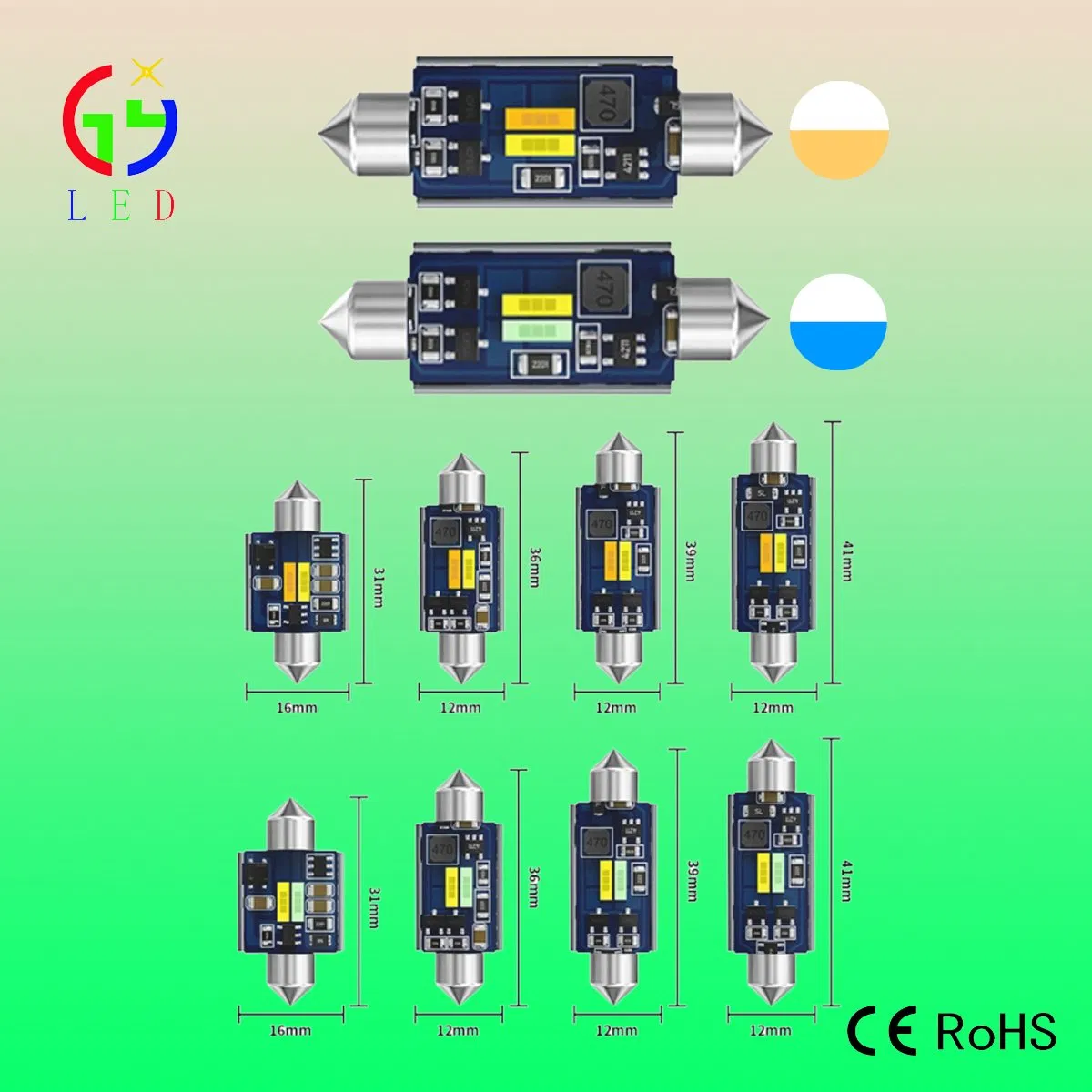 Светодиодные лампы поворотников All Base Canbus Dual Colors