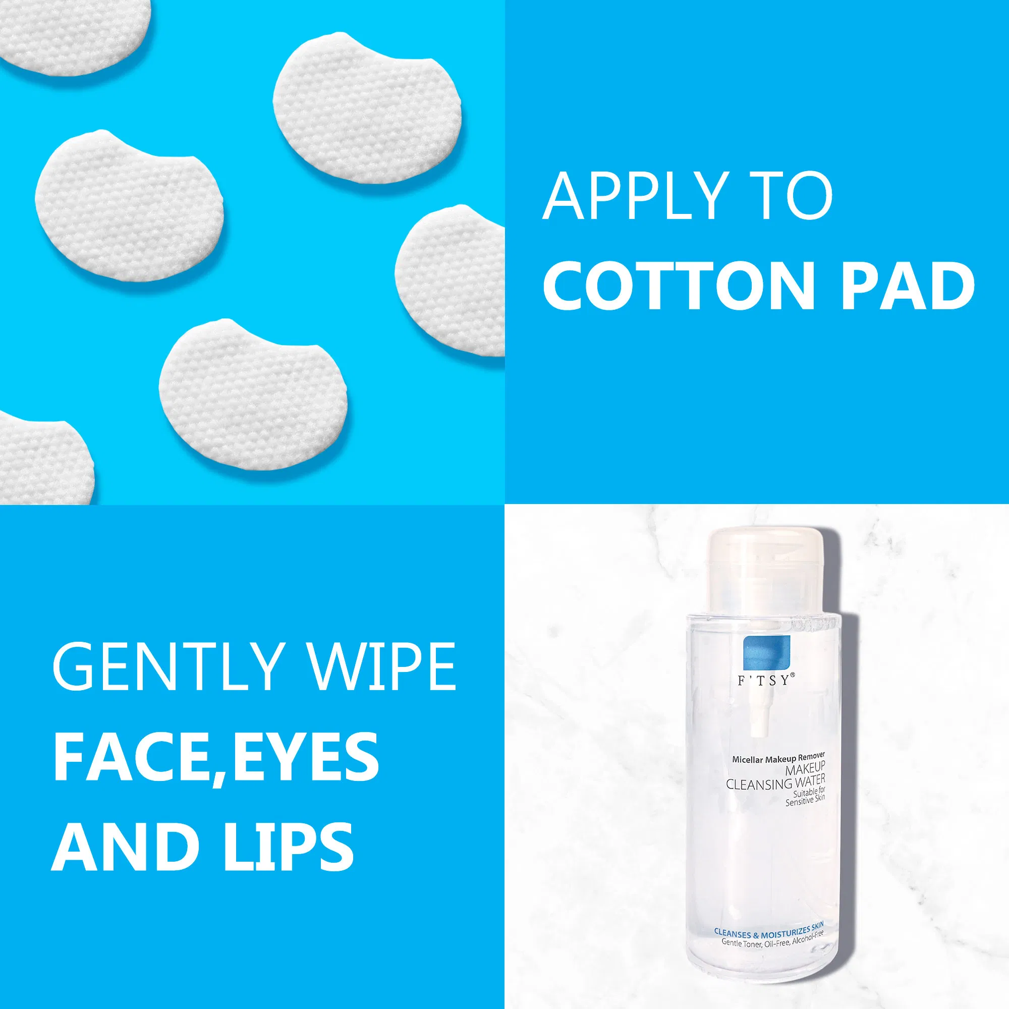 Oil Control Gentle Makeup Cleansing Water Alcohol Free Deep Cleanses Makeup Remover Private Label