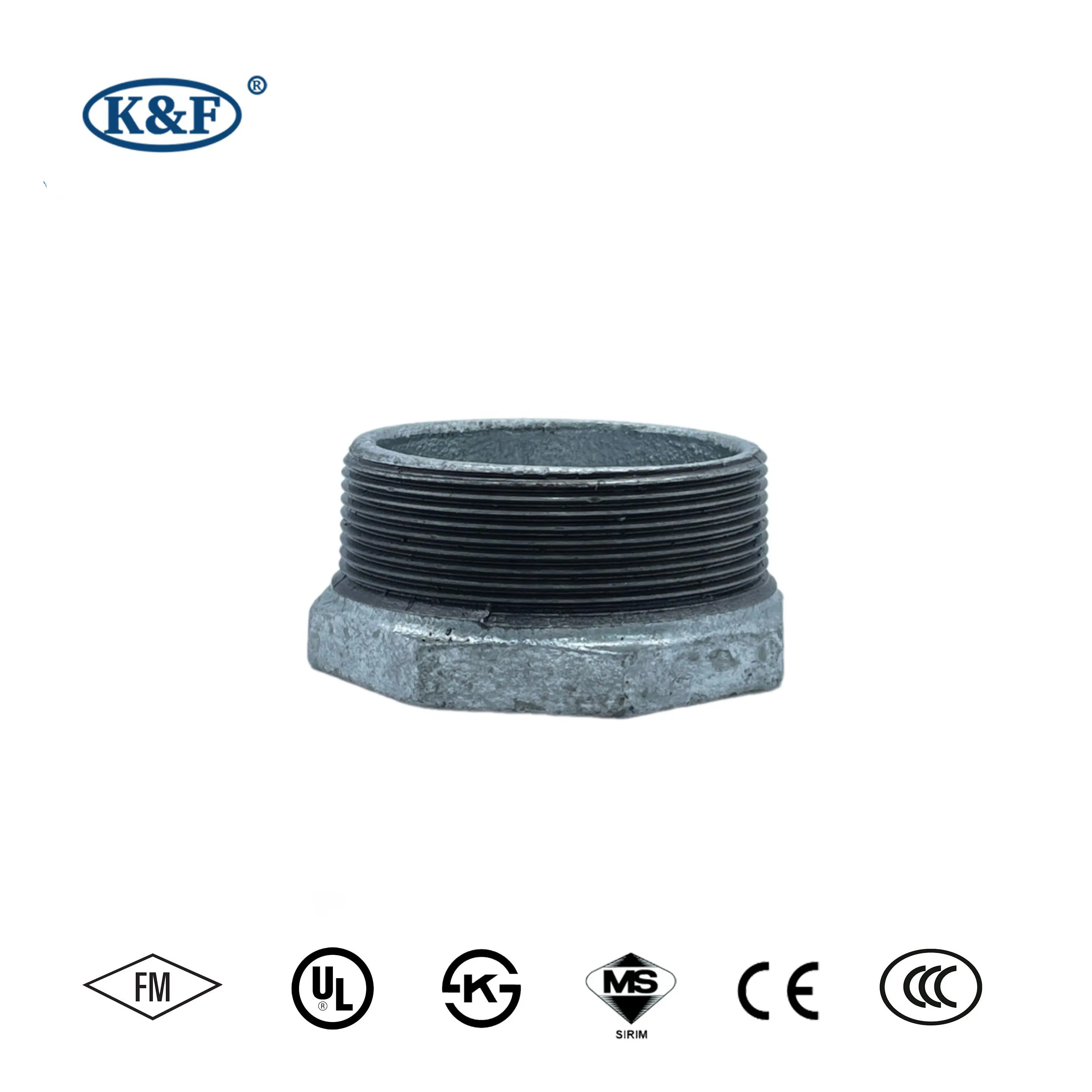 Kanaifu 1inch 1/2" 3/4" Female Thread Galvanized Pipe Fitting Bushing with FM UL