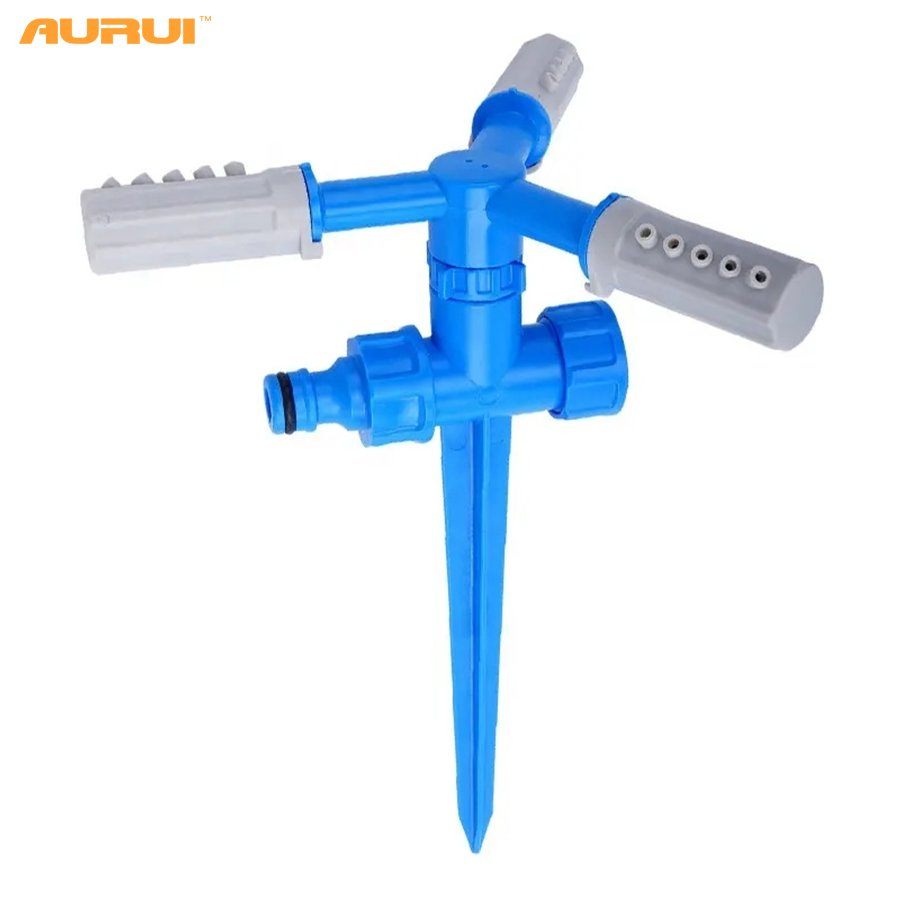 Factory 2022 New 3-Arms Rotating Sprinkler with Plastic Base