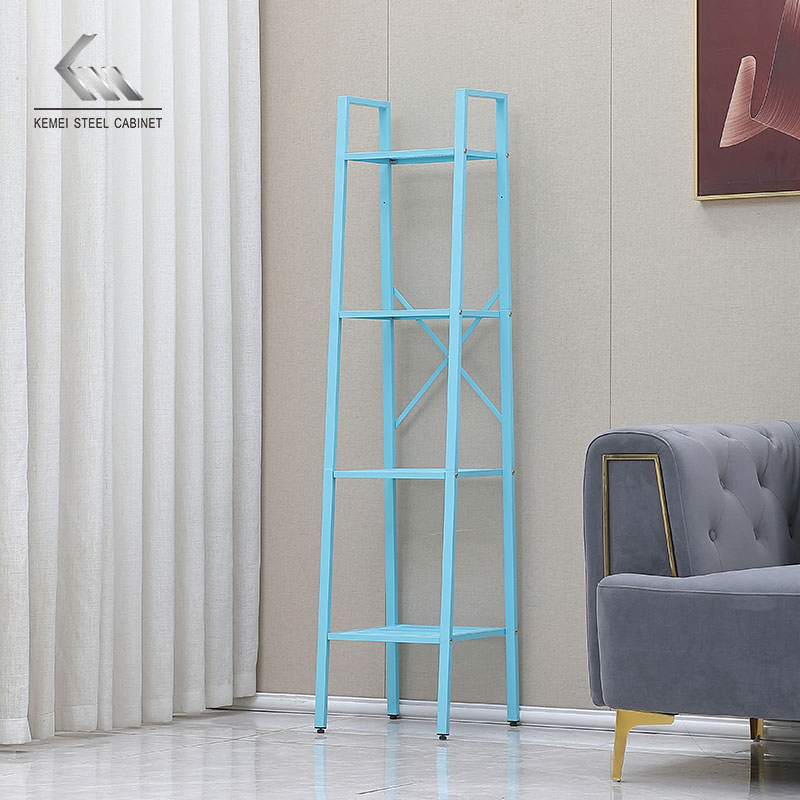 Промышленная книжная полка-лестница для гостиной