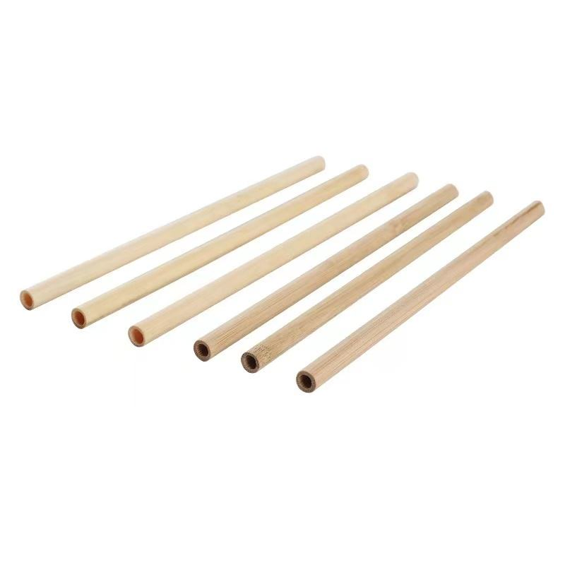 Disposable Biodegradable Food Grade Milk Tea Boba Independent Packaging Bamboo Straw