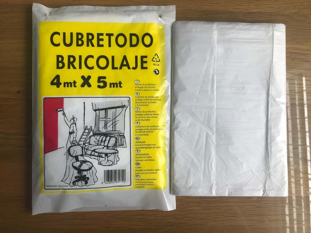 Plastico Cubretodo/Telo Copritutto in Plastica/Abdeckfolie