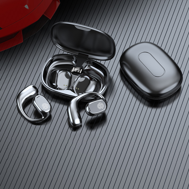 Gt280 Tws Wireless Earphones Sports Running Bone Conduction Bt Headset Hanging Ear Type Charging Compartment Digital Display Earbuds