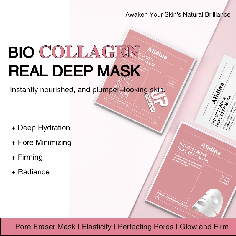 Bio-Collagen Real Deep Mask Pure Collagen Mask Korean Deep Hydrating Firming Overnight Hydrogel Mask Improve Elasticity Mask