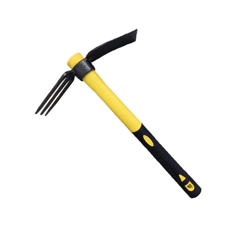 Two-End Hoe Plastic Handle Three-Tooth Fork Hoe Garden Tool Soil Turning Tool