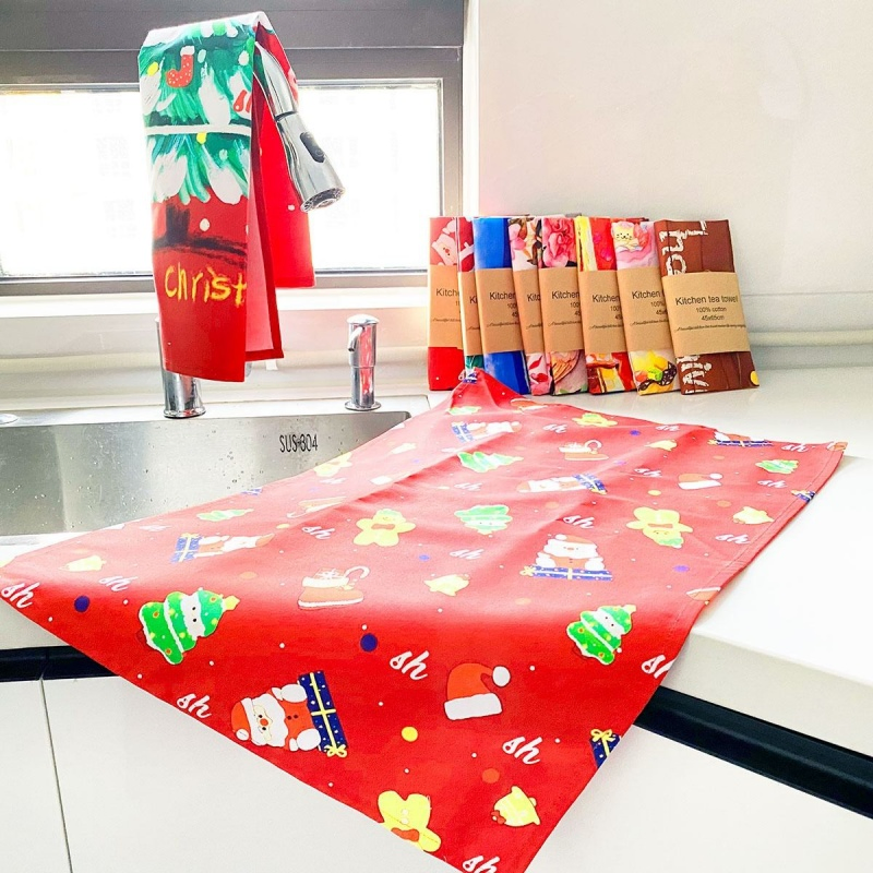 Premium Microfiber Waffle Kitchen Towels for Fast Drying