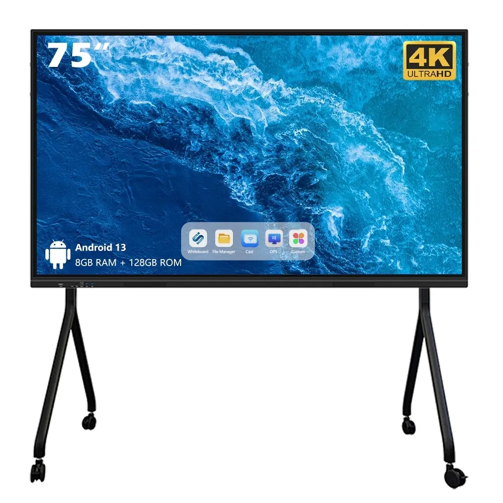 Quick Startup Adjustable Height Herringbone Bracket All-in-One Interactive Digital Whiteboard