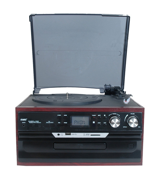 Professional Audio Turntable with USB Connectivity and Speakers