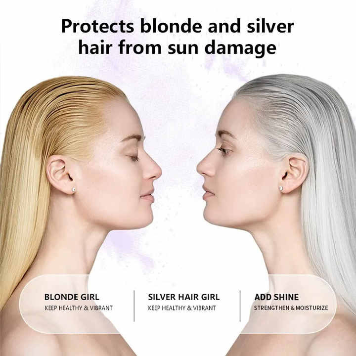 Remove Yellow Hair Color Tone Purple Silver No Yellow Shampoo