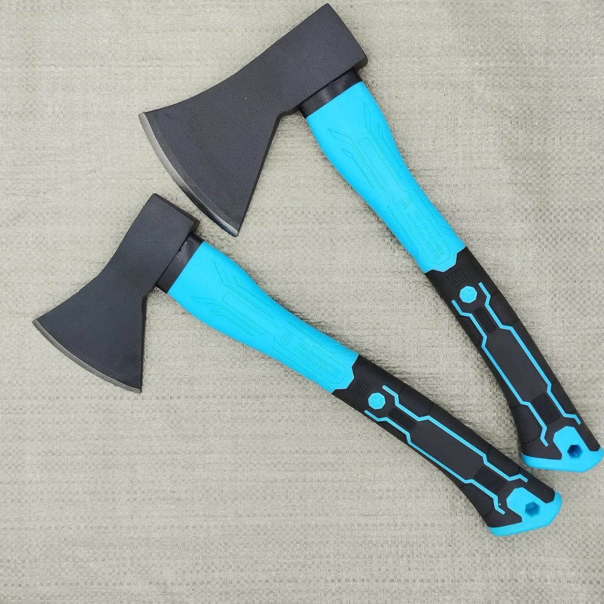 Customized Logo 613 Type 500g 600g 800g Soft TPR Handle Flat and Chopping Head Polished Die Forged Steel Splitting Axes