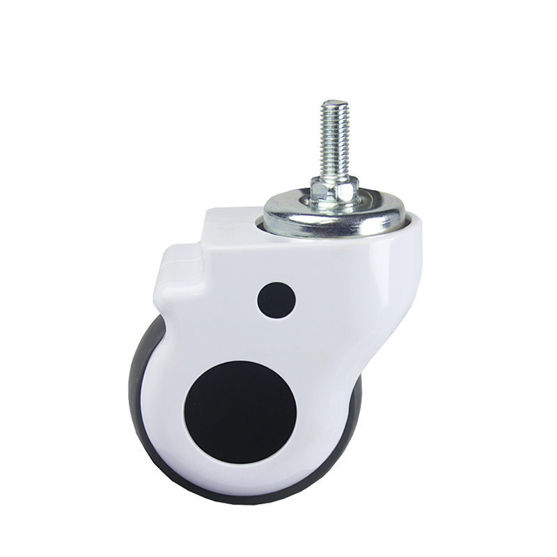 Medical 3-Inch Flat-Cover Universal Rubber Casters for Beauty Devices, Medical TPR Solid Wheels