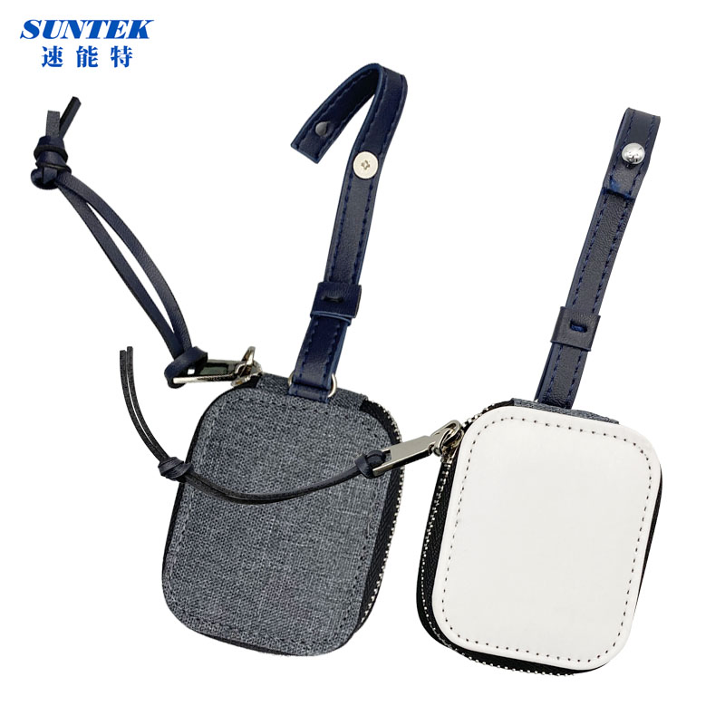 Sublimation Leather Protective Earphone Cover Bag