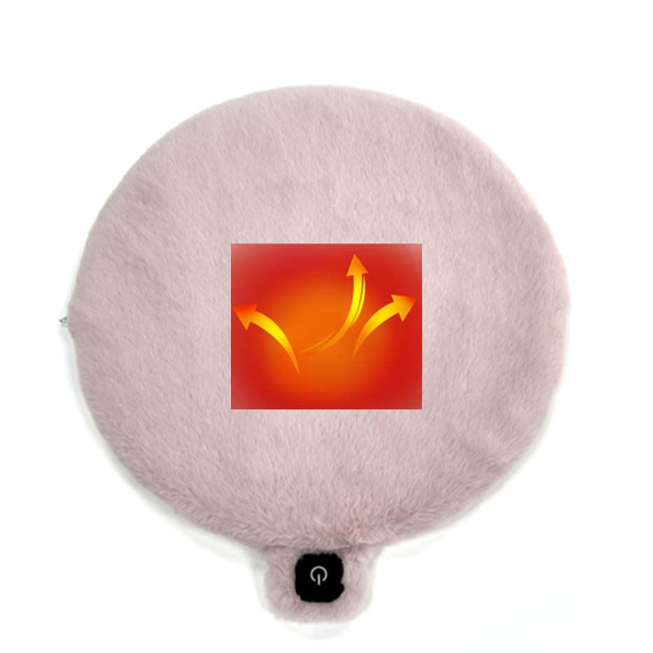 Faux Fur Heated Seat Pad Removable Cover Without Powerbank