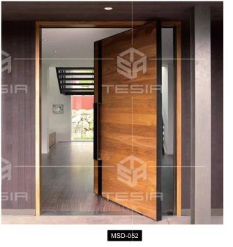 New Design House Gate Main Gate Wooden Aluminium Main Pivot Door