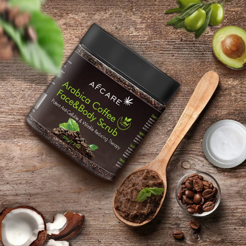 Face and Body Skin Whitening and Peeling Natural Arabica Coffee Body Scrub