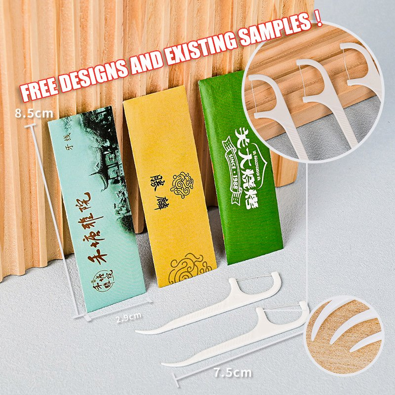 Custom Dental Floss Pick Individually Wrapped Dental Floss Sticks Eco Friendly Kids Adult Dental Floss with Logo